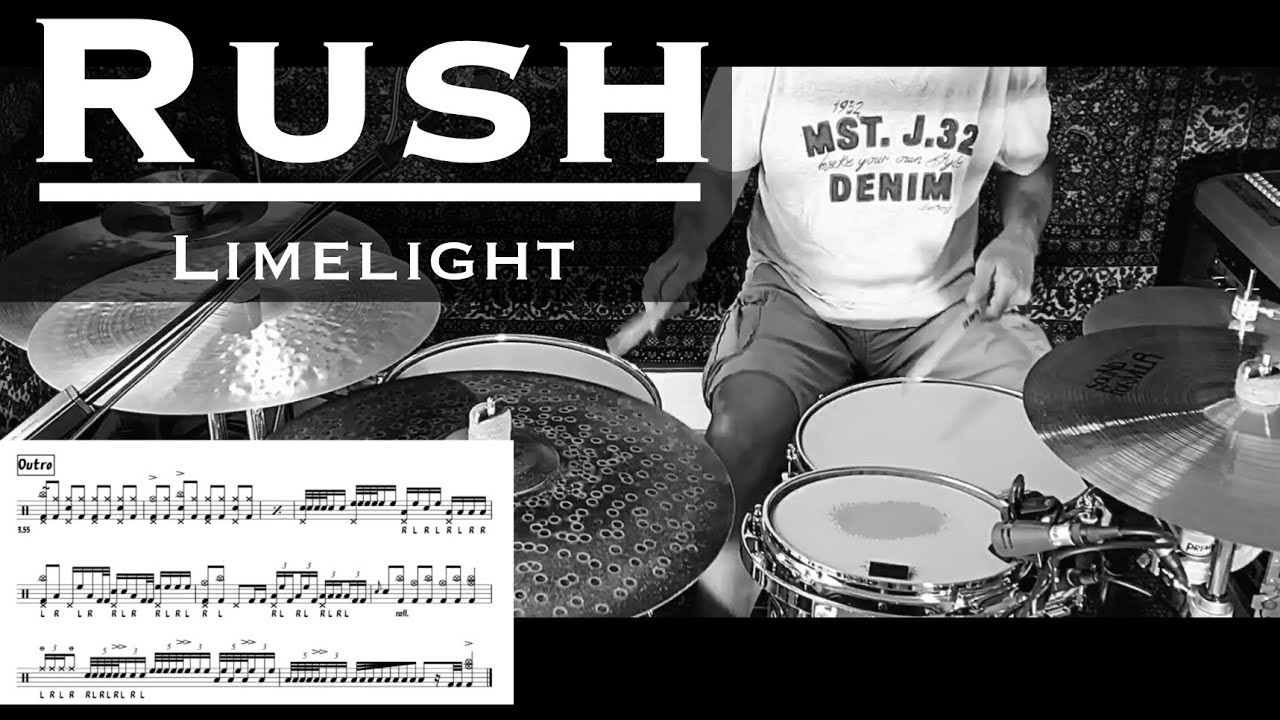 Rush - Limelight - Drum Cover - Complete Drum Score