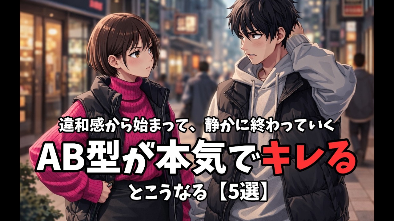 AB型がガチでキレた時の特徴【TOP5】