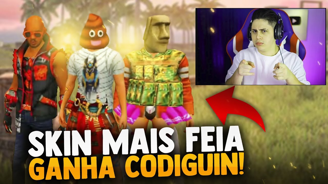 A SKIN MAIS FEIA GANHA CODIGUIN LENDARIO ! COISAS DA LIVE DO MEGADRAGOM ! TENTE N&Atilde;O RIR !