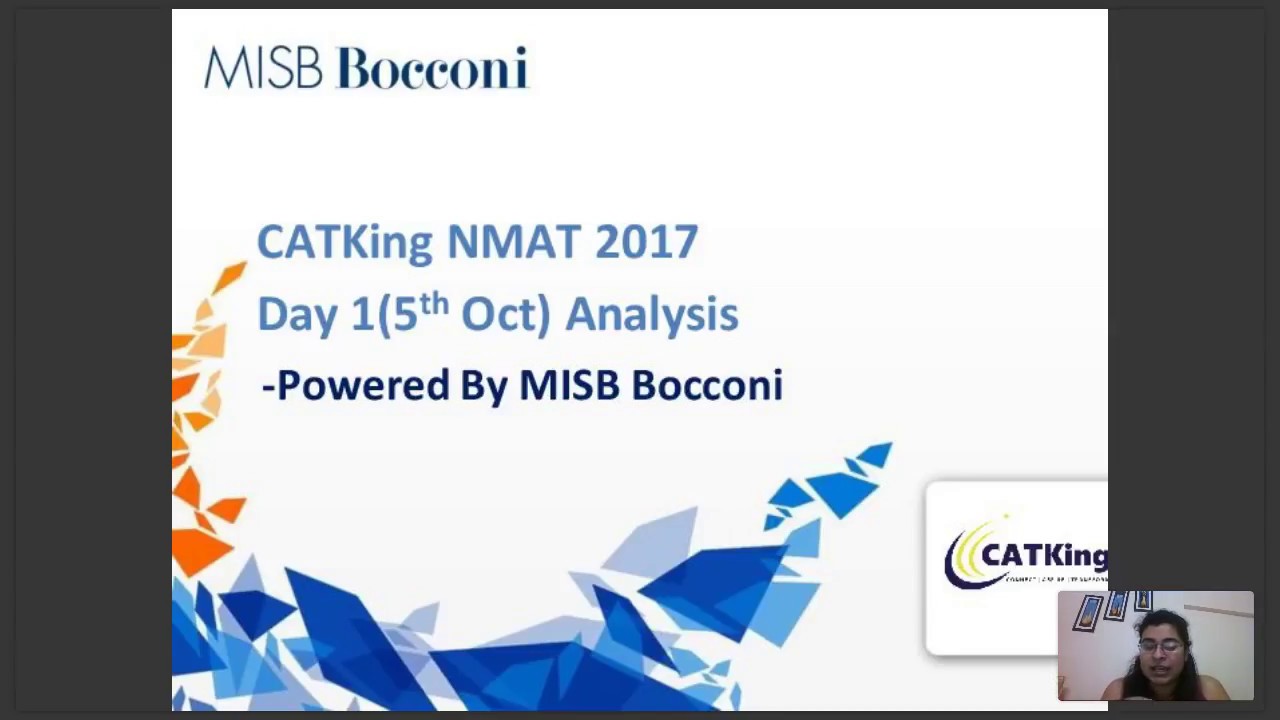 NMAT 2017 Day 1 Analysis by NMAT Topper