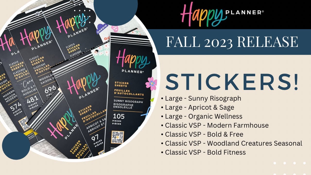 Fall 2023 Happy Planner Release: Stickerbooks!