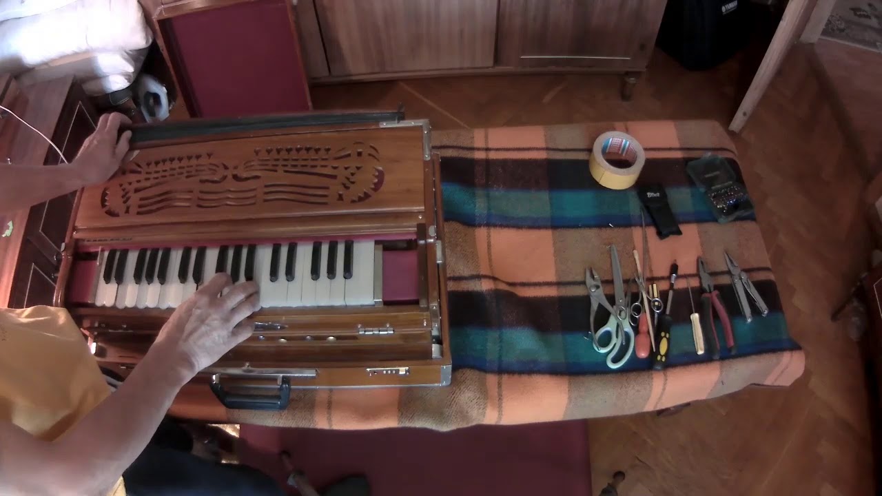 Triple reeds SareGama harmonium air problems repair
