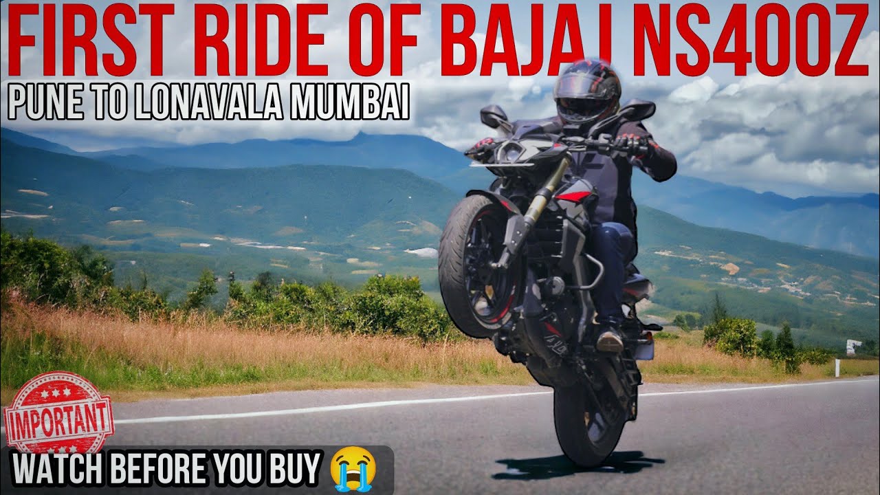 First Ride of Bajaj NS400z from Pune to Lonavala Mumbai FUN and REVIEW 🔥😃