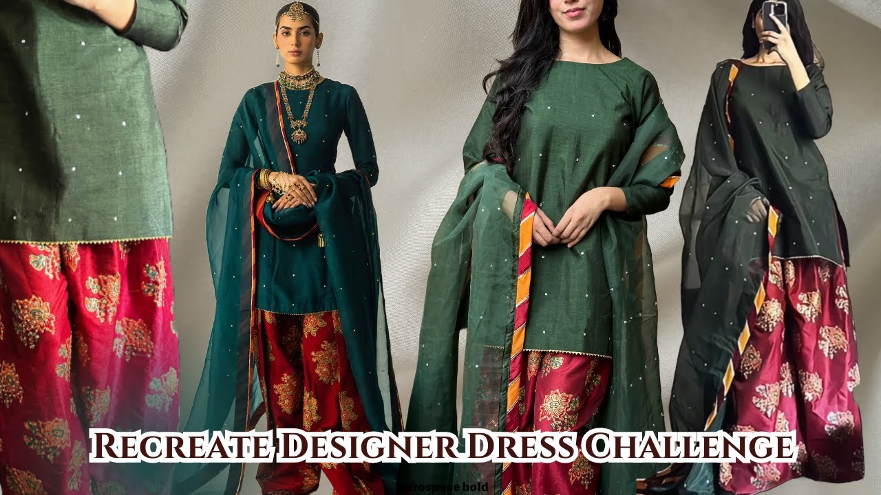 Recreating Famous Dress Worth RS 82000 by Zara Shah jahan in Budget Challenge| Hania aamir Inspired