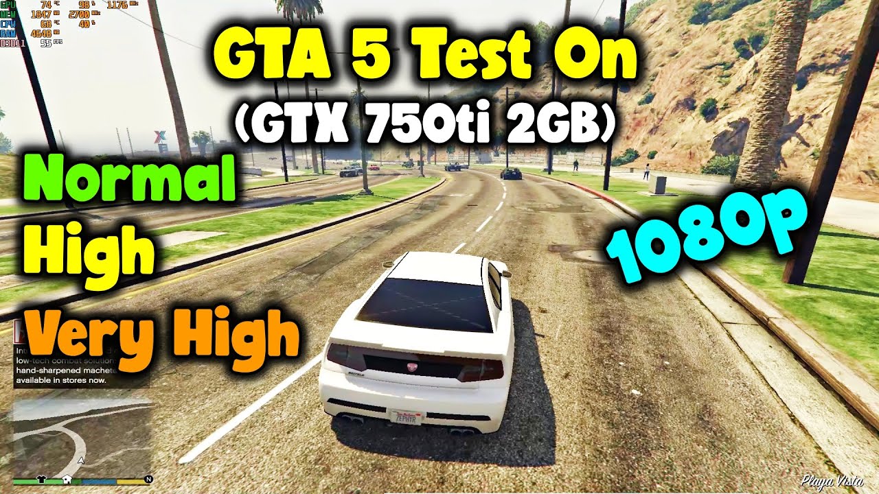 GTA 5  GTX 750ti  2GB - Xeon E3 1230 V2 CPU  - 8Gb Ram | Benchmark.