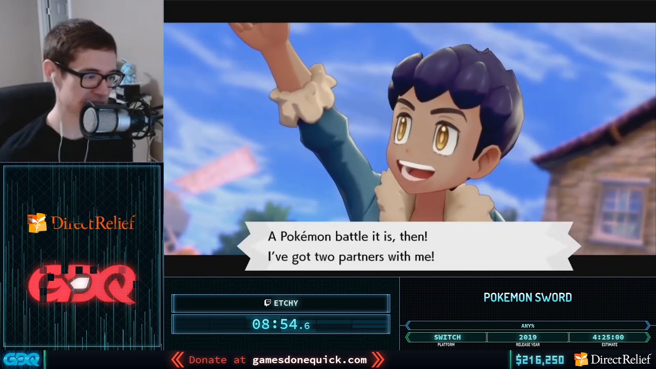 Pokemon Sword by Etchy in 4:14:55 - Corona Relief Done Quick