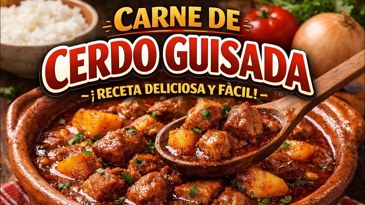 Carne de Cerdo Guisada Jugosa y Deliciosa | Receta Fácil Paso a Paso