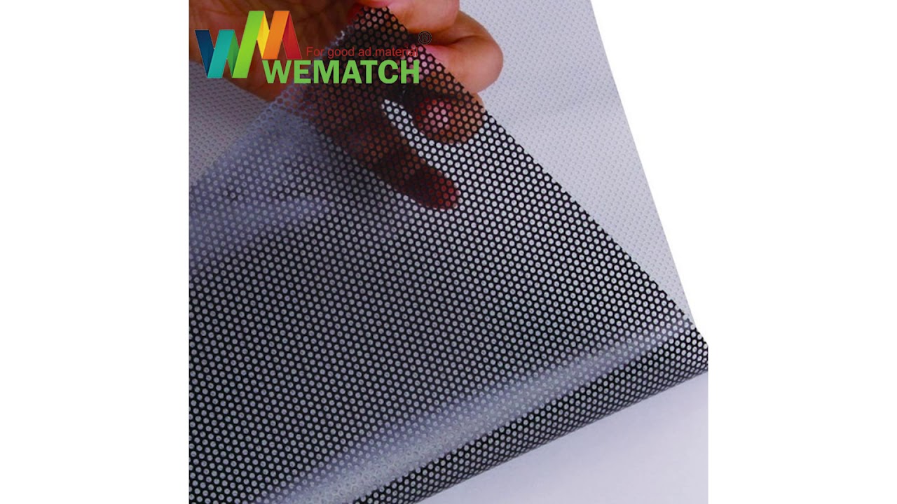 Wematch self adhesive vinyl one way vision manufacturer in China