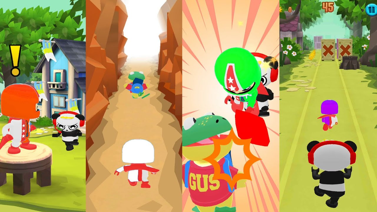 TAG WITH RYAN ALL DAREDEVIL COSTUMES COLORFULL CHARACTERS FUNNY RACING GAMEPLAY