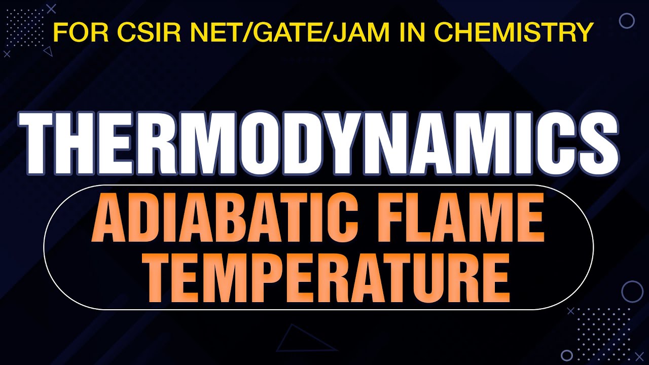 Thermodynamics 31: Adiabatic Flame Temperature for CSIR NET/GATE/JAM EXAM in Chemistry Hindi