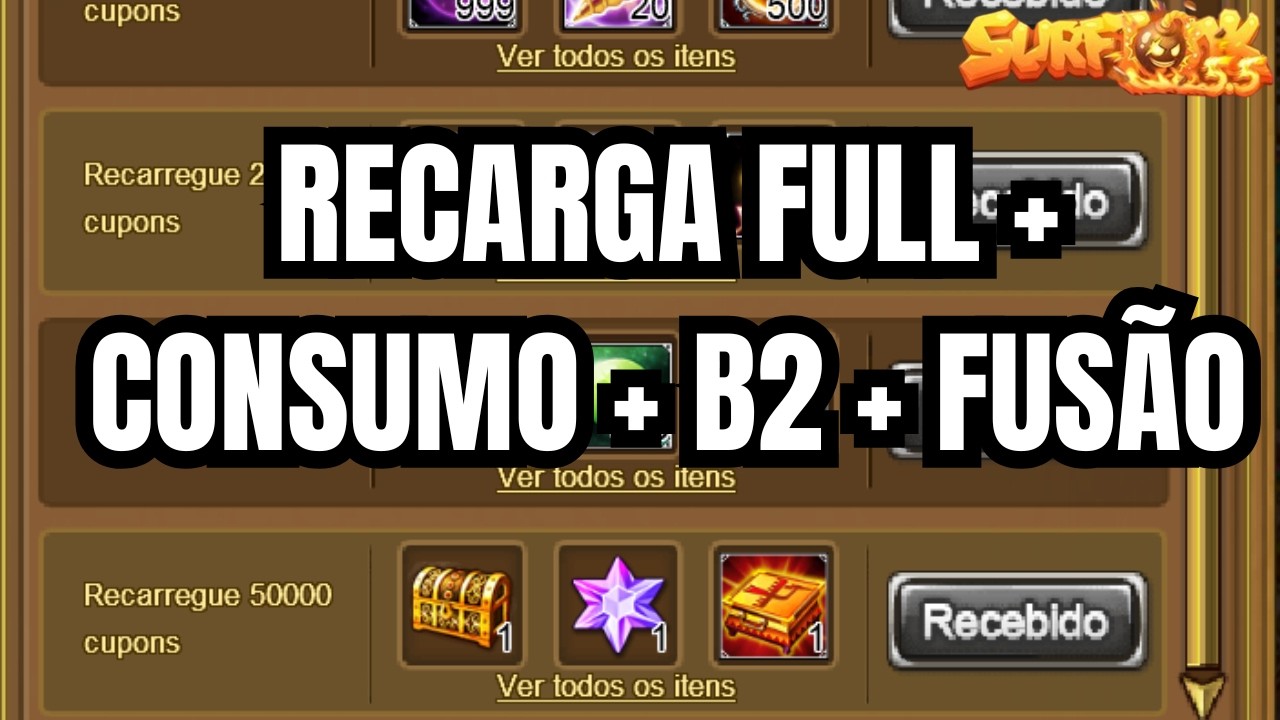 [SURFTANK 5.5] RECARGA FULL + CONSUMO + B2 + FUSÃO