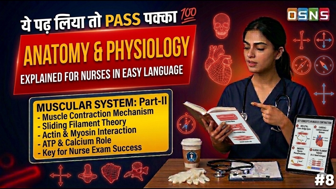 Muscle Contraction & Sliding Filament Theory | Skeletal Muscle Structure | BSc Nursing  | Lecture 08