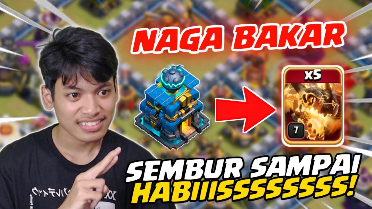 KEKUATAN NAGA BAKAR DI TH 12! Dragon Super + Batspell - Clash Of Clans Indonesia