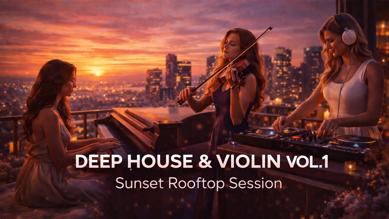 Evening Rooftop Vibes 🎻 - Deep House Violin Mix | Lounge Music for Relaxation