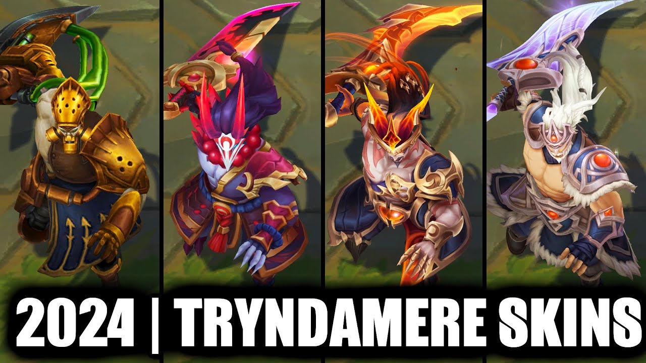 ALL TRYNDAMERE SKINS SPOTLIGHT 2024 | League of Legends