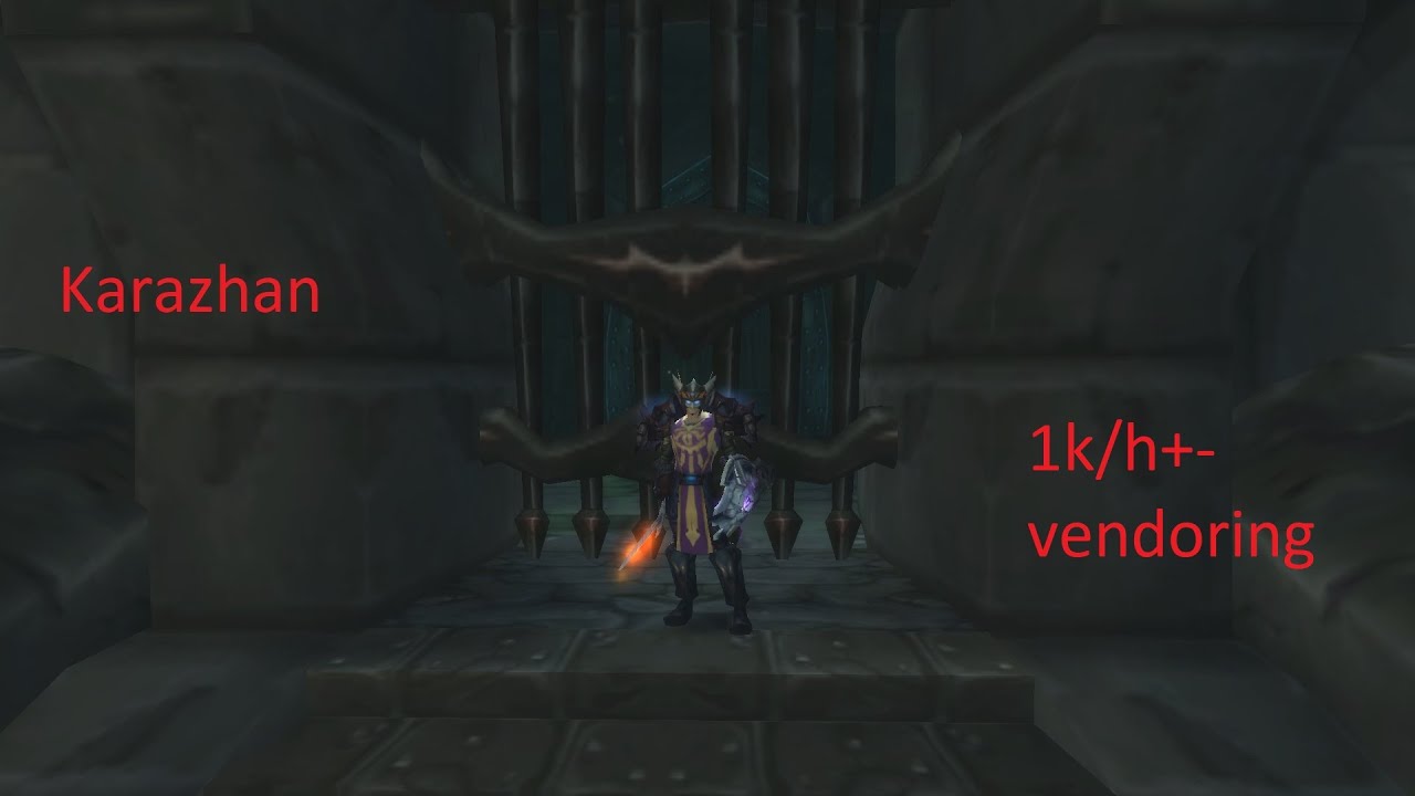 Karazhan 1000+-/h gold vendor. My method.