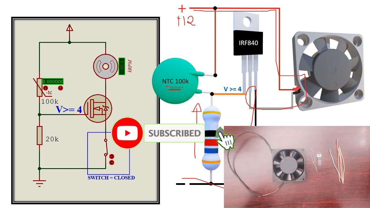 Thermistor MOSFET Fan Controller (circuit operation) - Part 1