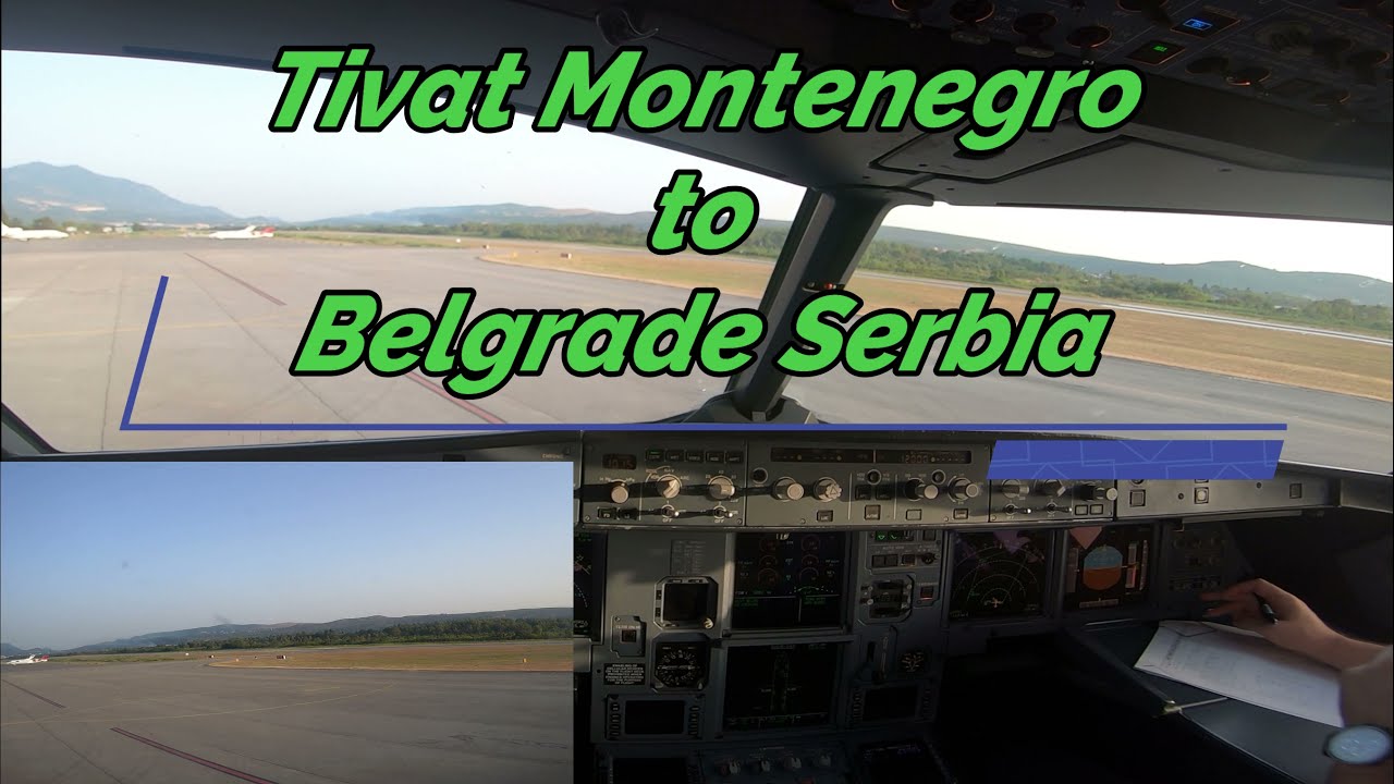 Captain manual visual departures at Tivat airport...