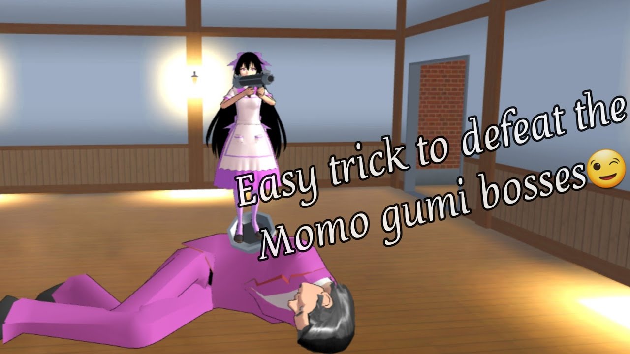 Sakura school simulator|| Easy trick to defeat the Momo gumi bosses😉