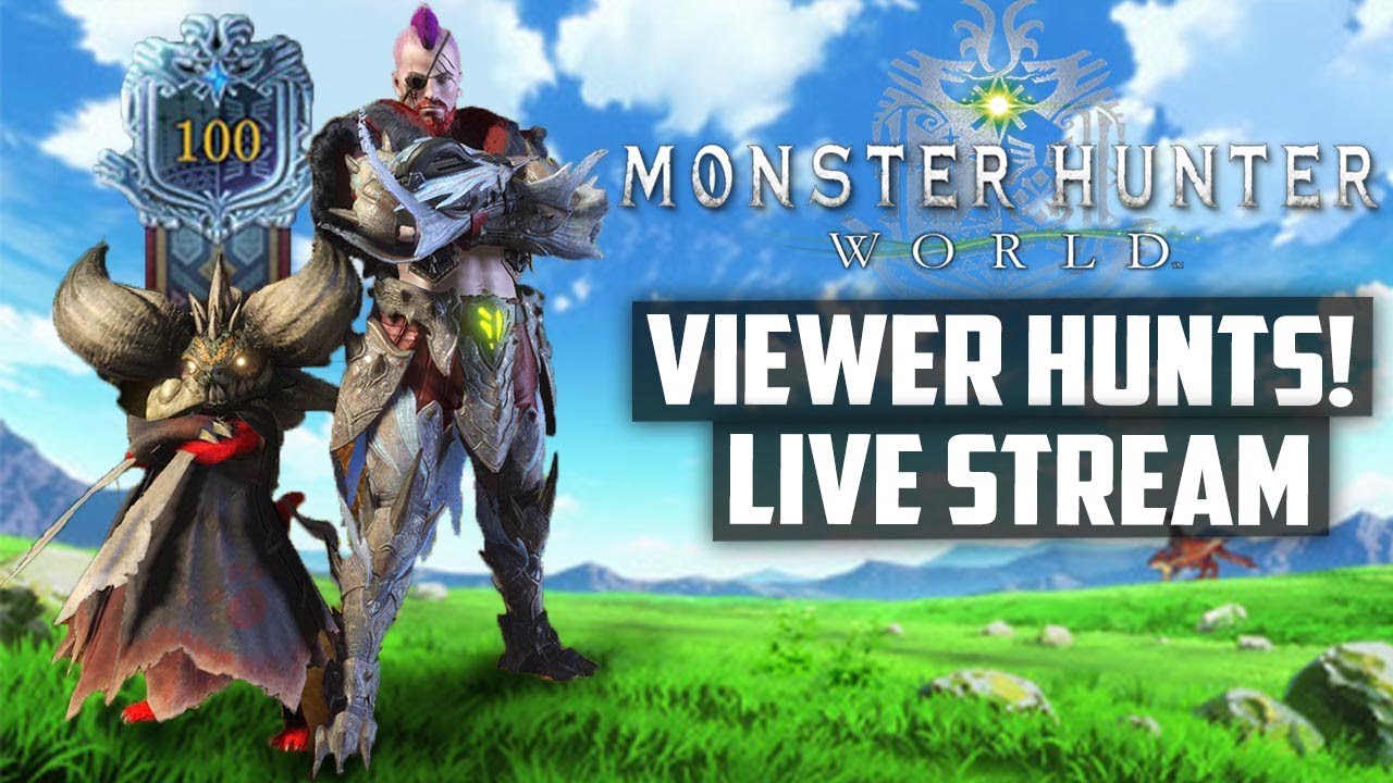 Monster Hunter World Viewer Hunts! | Hunter Rank 105 MH World Gameplay PS4 Pro 1080p