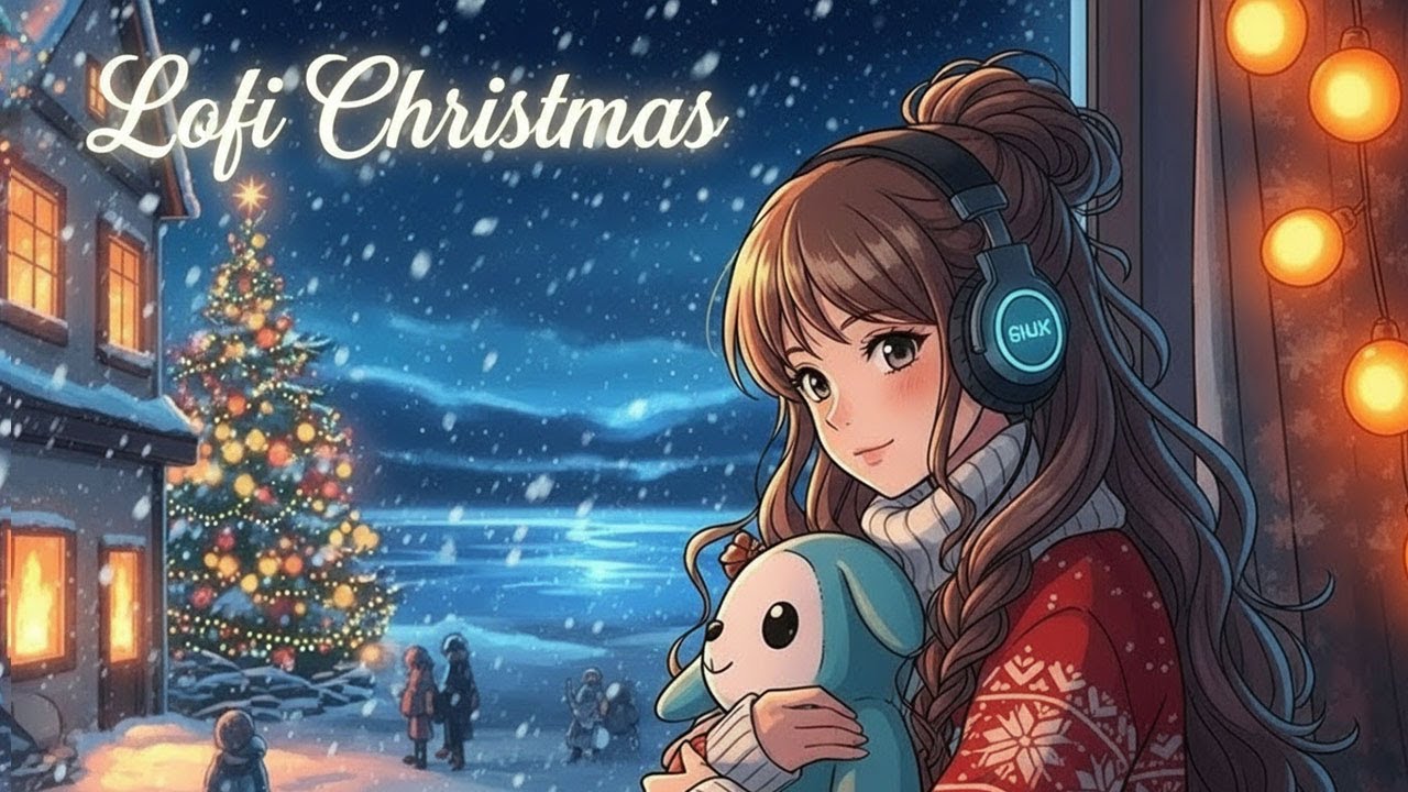 Coffee & Snow in Lofi Yard🎄 Best Christmas Lofi Radio & lofi girl listening music with you