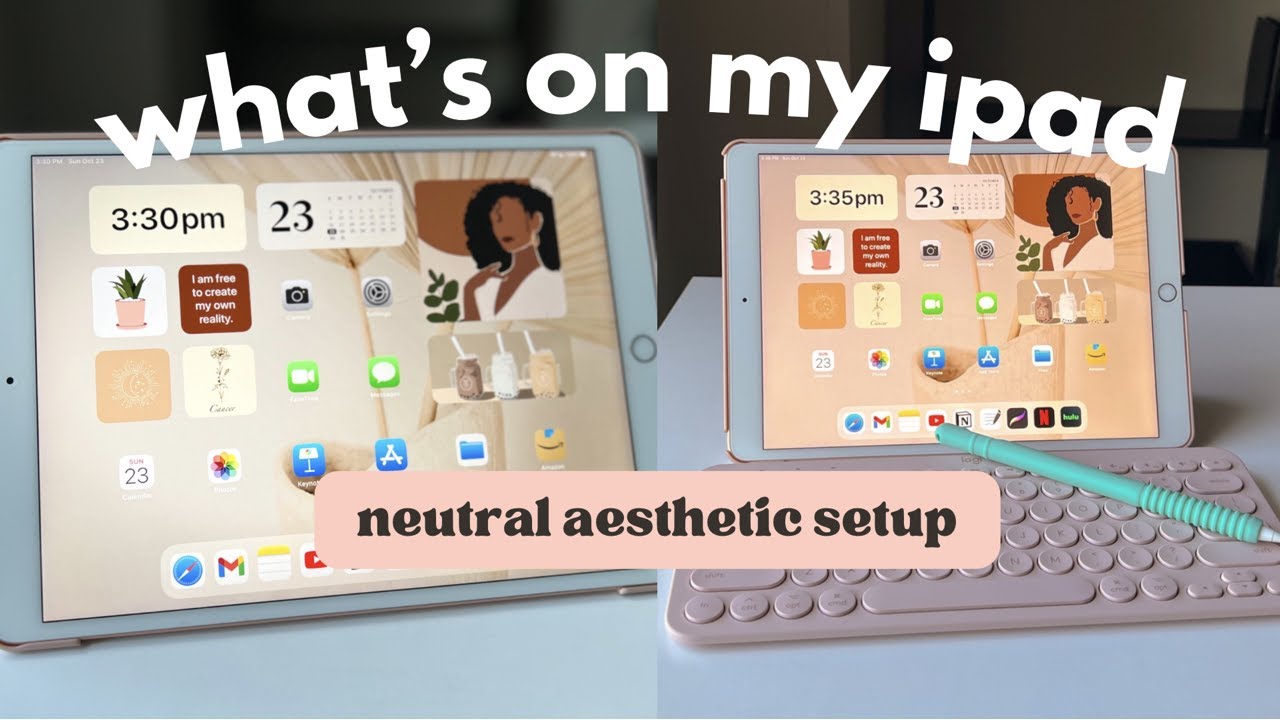 WHAT'S ON MY IPAD | aesthetic neutral setup, accessories, favorite apps
