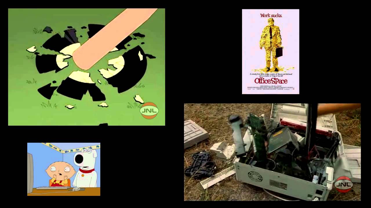 Family guy - Office space printer scene (Original JNL Video)