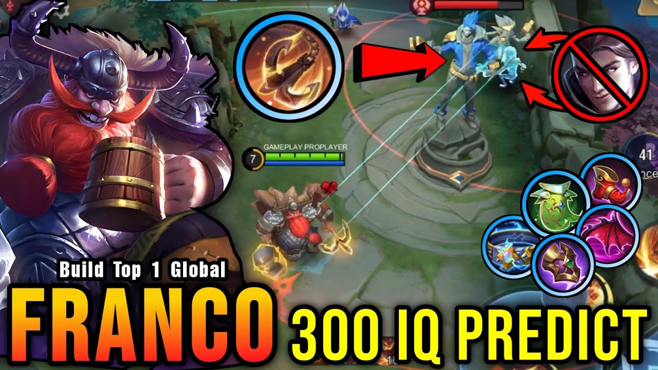 MVP Tank!! Franco 300 IQ Predict!! - Build Top 1 Global Franco ~ MLBB