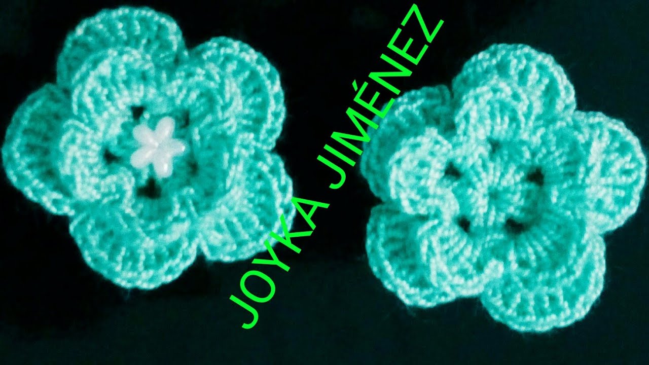 Flor  tejida fácil a crochet