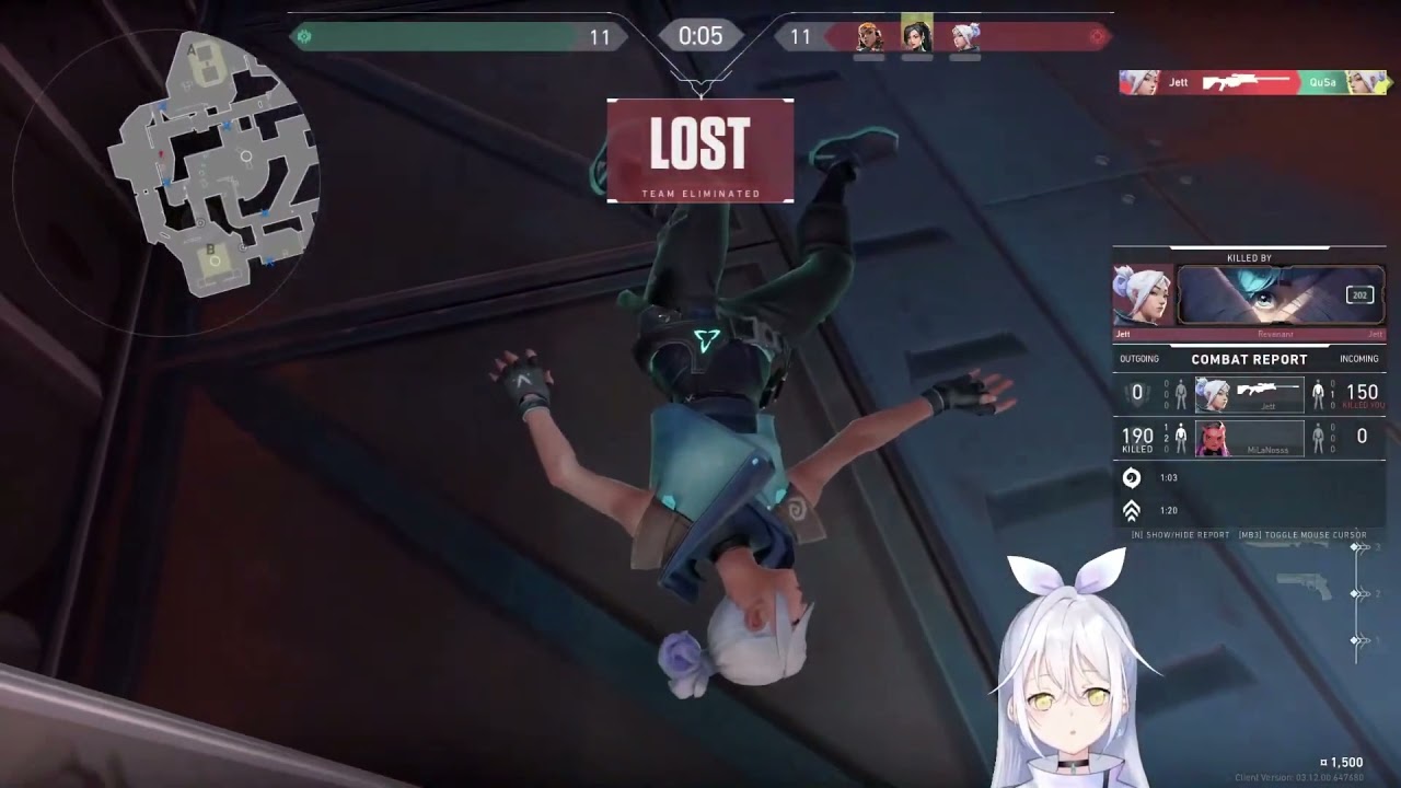 Qu-chan enjoying the salt between Brimstone and Cypher