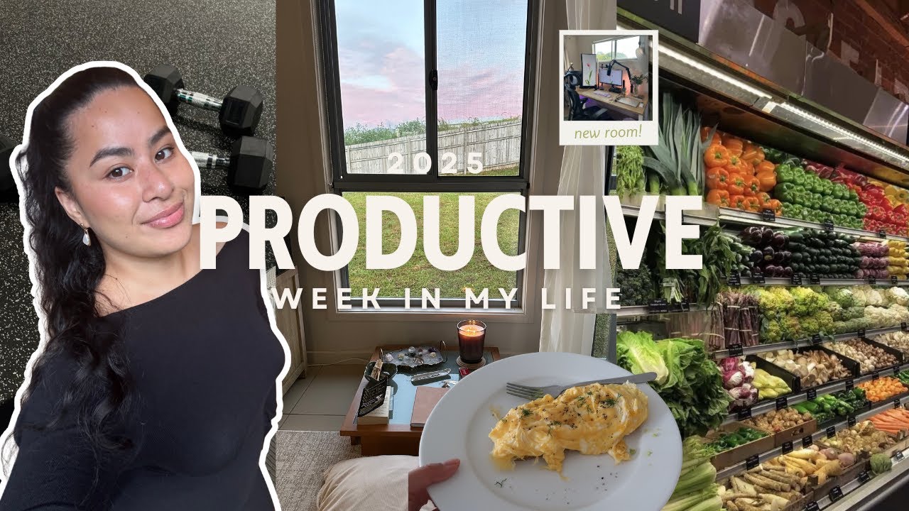 A productive week in my life as a streamer 🌱 (meal prep, office make-over, organising & cleaning)