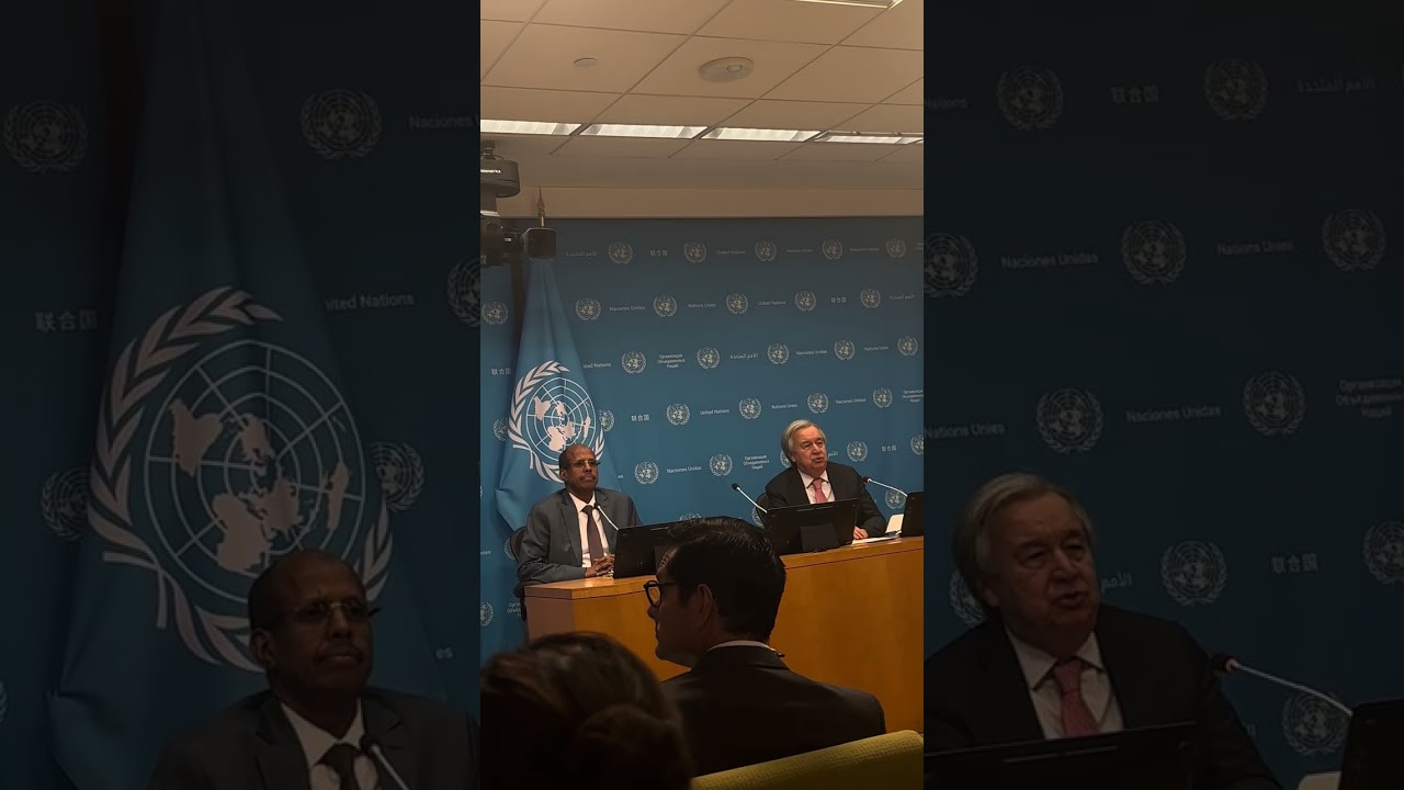 Secretary General and Mahmoud Ali Youssouf Chairperson of the African Union Commission.