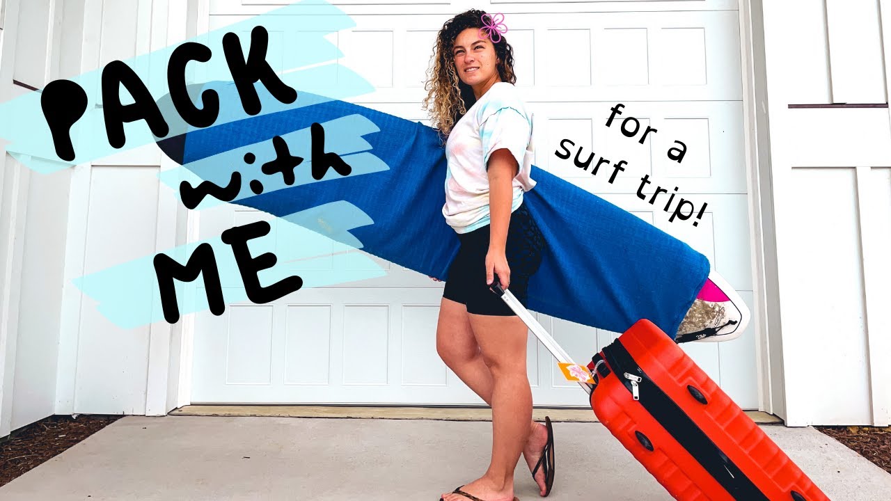 Pack with me for a surf trip! | What swimsuits I wear that are supportive while surfing!