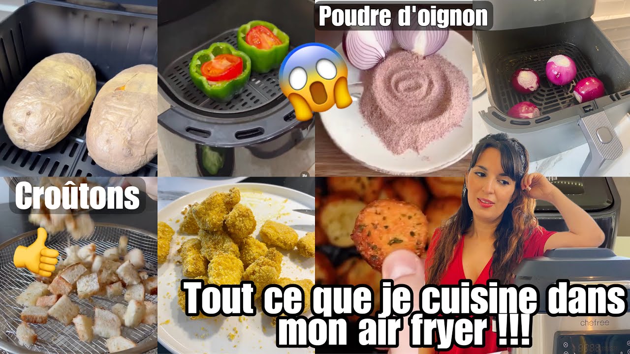 TOUT CE QUE JE CUISINE DANS MON AIR FRYER !!!! RECETTES FACILES ET &Eacute;CONOMIQUES