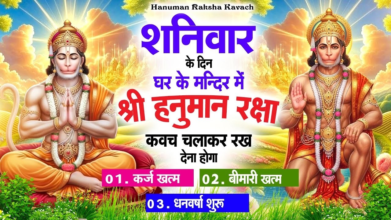 शनिवार के दिन अपने घर में पंचमुखी हनुमान कवच चलाकर रख देना कर्ज ख़त्म बीमारी ख़त्म धन वर्षा शुरू
