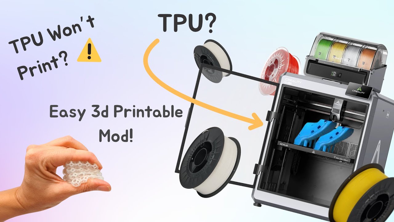 Print TPU on the Creality K2+ with This Free 3D Printable Mod (And Why You Couldn't Before)