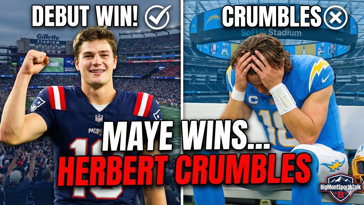Drake Maye wins Playoff Debut... while Herbert Crumbles.