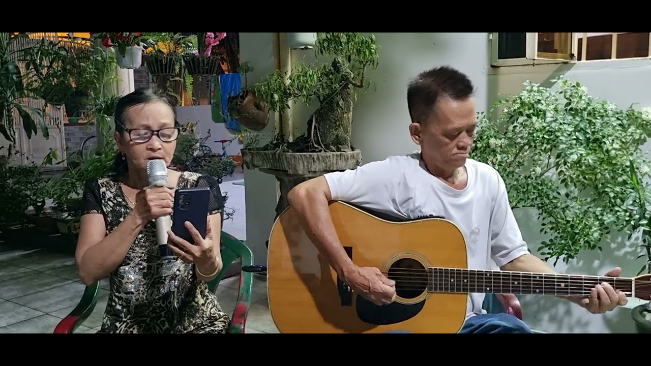 Lối thu xưa,cover dì Hằng Liệu,guitar Tỷ sùn