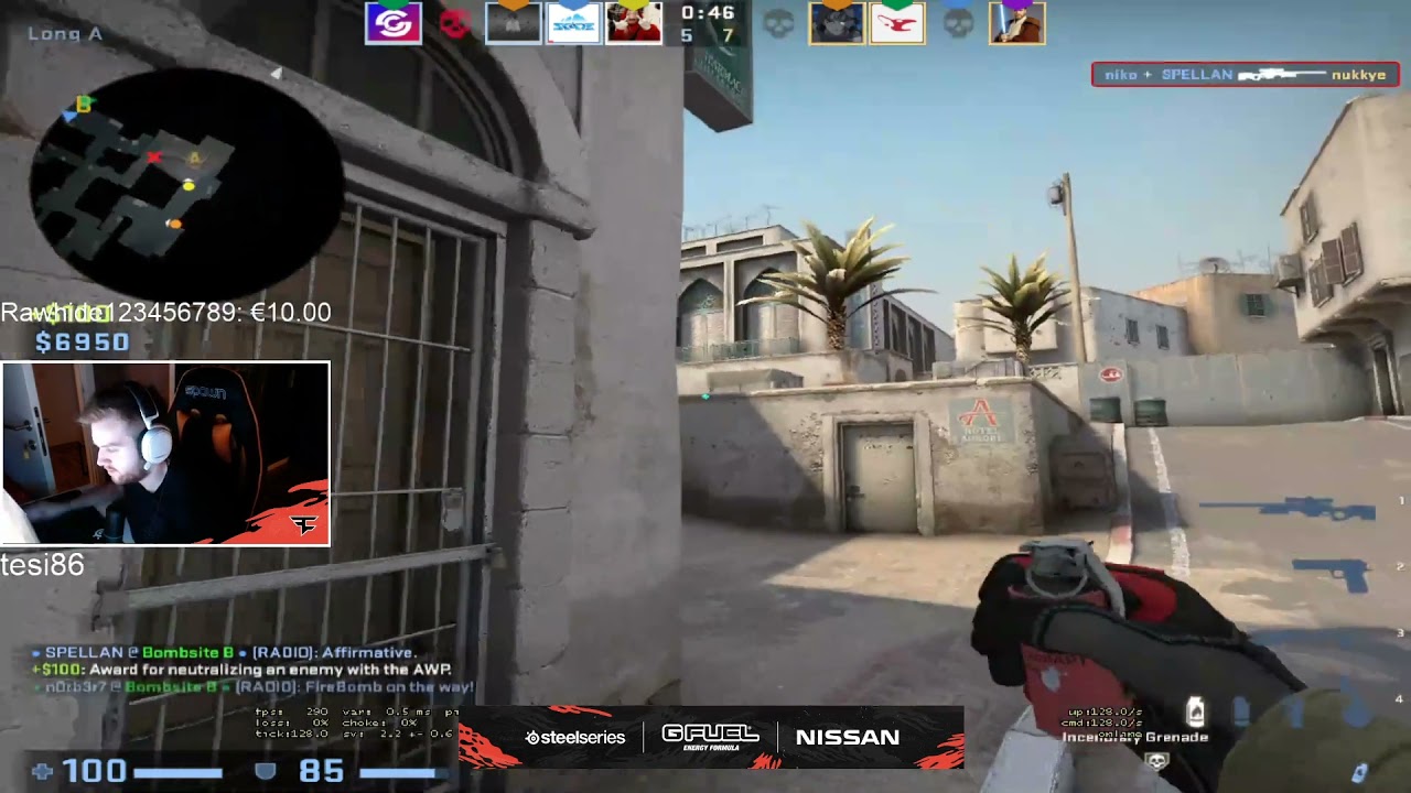 niko dando um flick insano de awp...! #csclips #niko #gaules