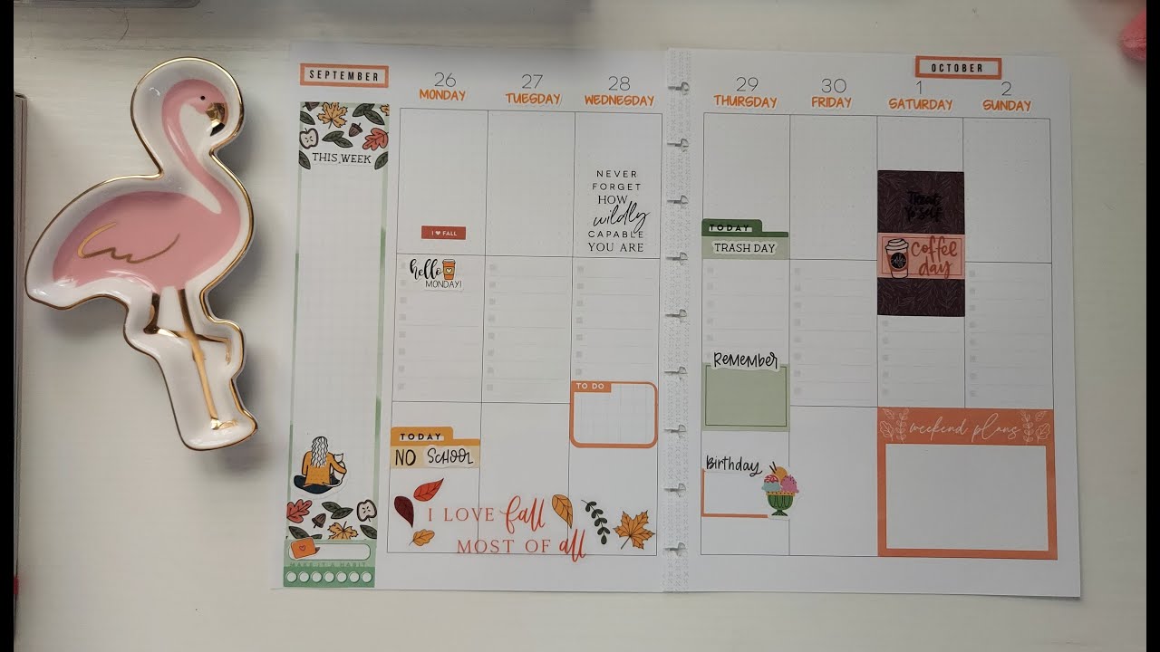 HAPPY PLANNER WEEKLY SPREAD SEPTEMBER 26th