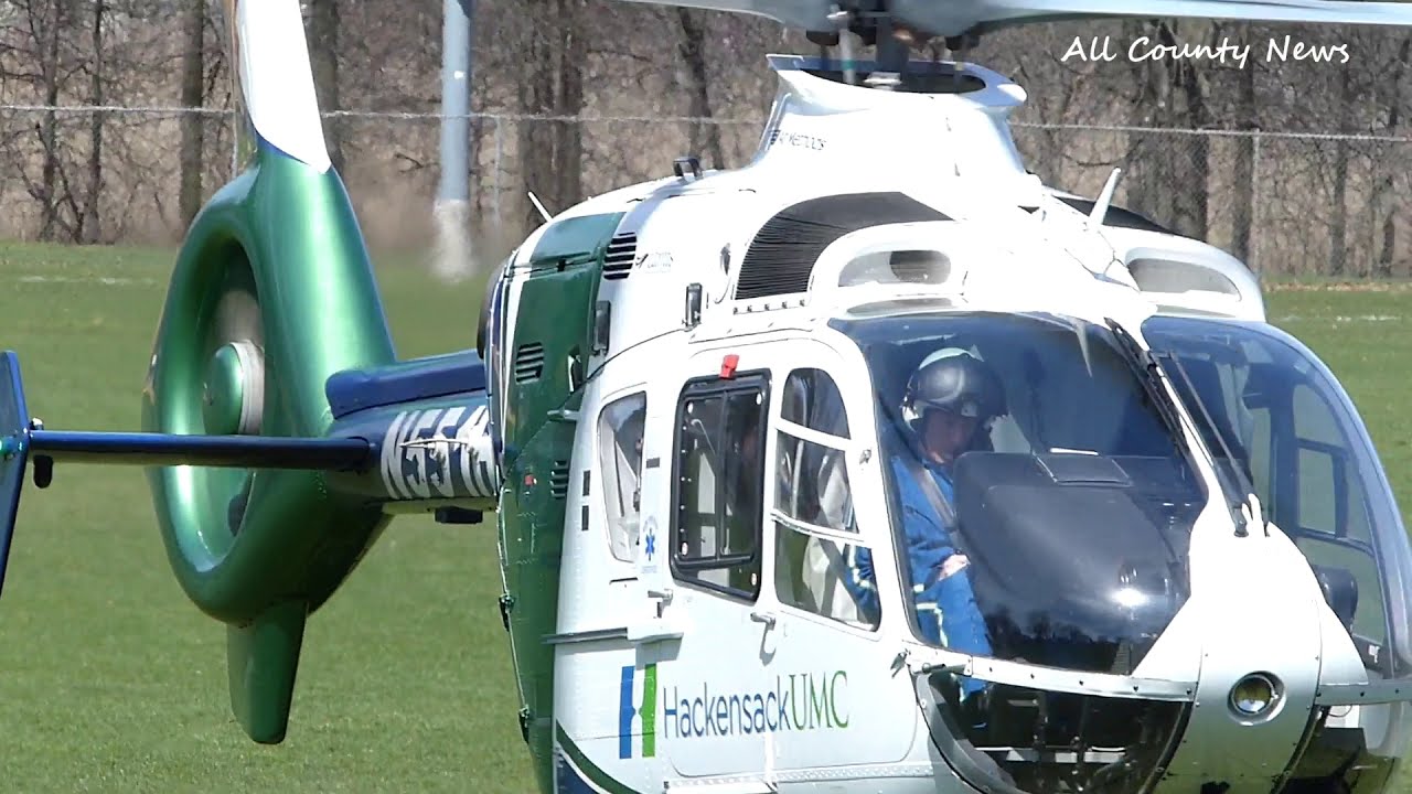 Hackensack UMC Air Med One Medevac from Boynton Park in Port Reading NJ