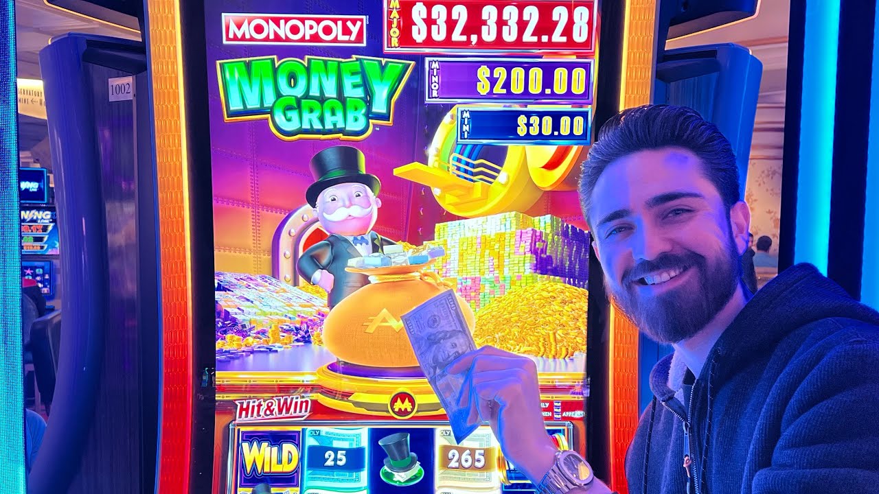 Let's Grab Some Money From This Monopoly Money Grab Slot Machine!