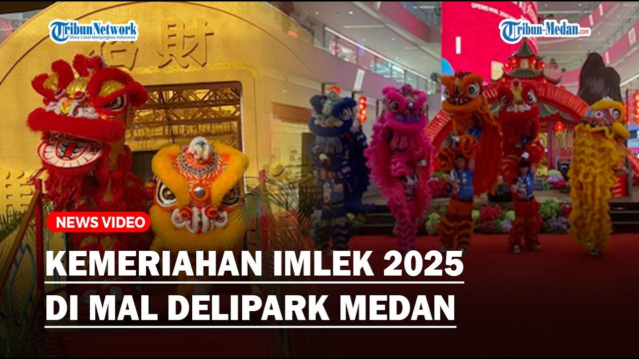 Kemeriahan Imlek 2025, Mal Delipark Medan Buka dengan Penampilan Barongsai