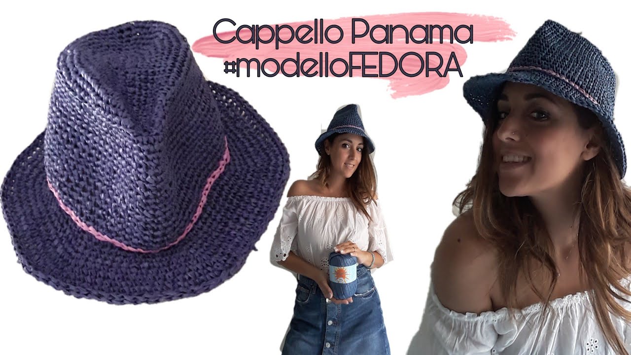Cappello #Panama #Fedora #uncinetto