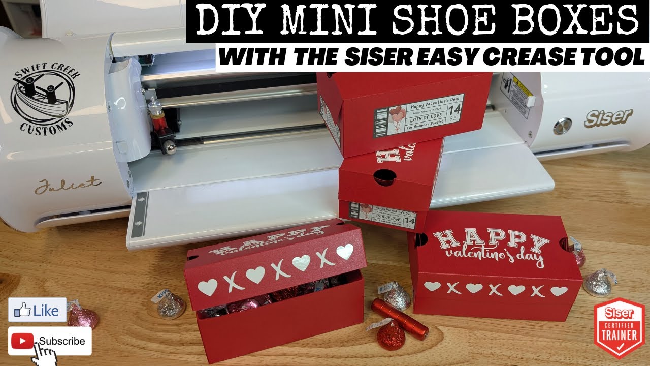 DIY Mini Shoe Boxes with Siser Juliet or Romeo | EasyCrease Tool for Crisp Folds