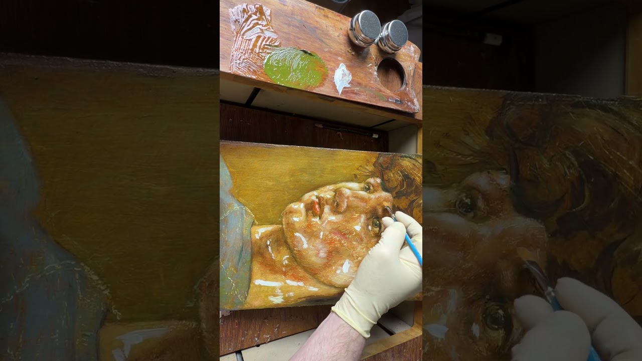 Victor Study: {mi hijo} : White into Green #oilpainting #oneeyedartist#localcolor #paintingprocess