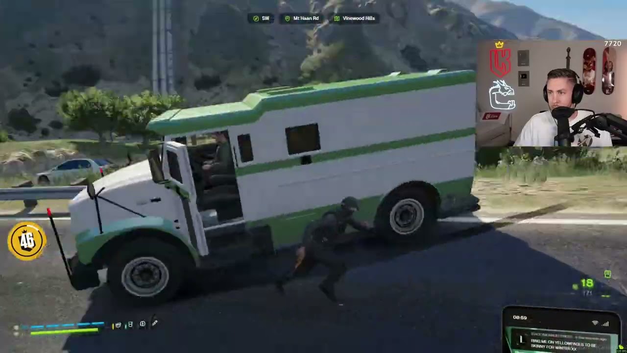 Mr. K Disguise as Guard for Bank Truck
