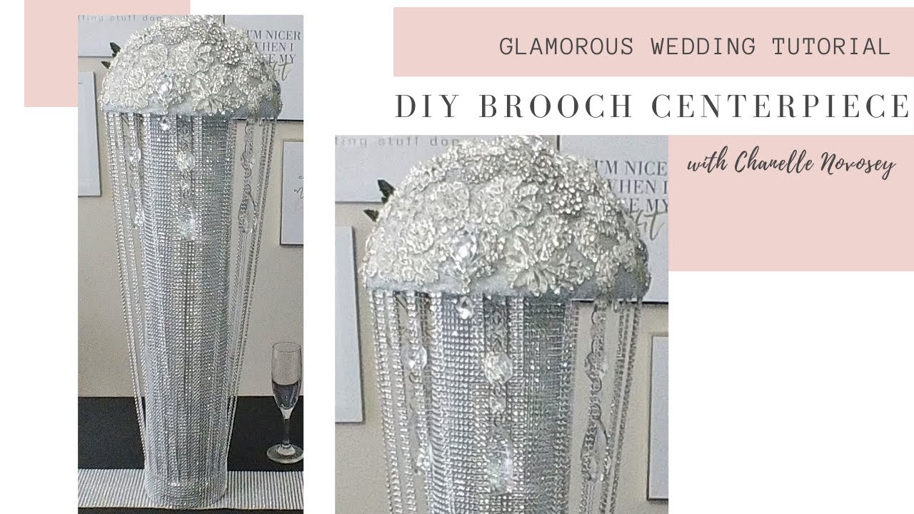 DIY Bling 💎 Brooch Wedding Centerpiece | Rose Gold Brooch Centerpiece | Totally Dazzled