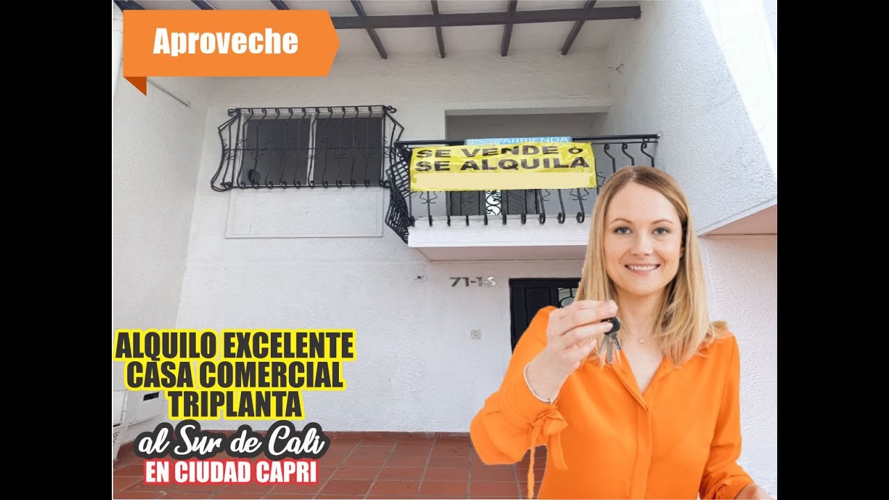 ALQUILO EXCELENTE CASA COMERCIAL TRIPLANTA AL SUR DE CALI EN CIUDAD CAPRI