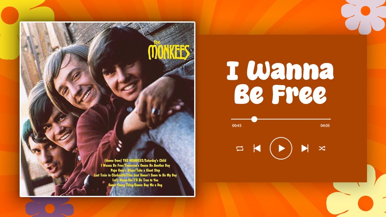 The Monkees - I Wanna Be Free (lyrics)